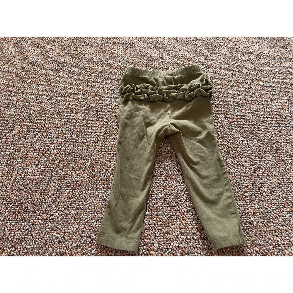 Old Navy Girls Green Ruffle Leggings 18-24M